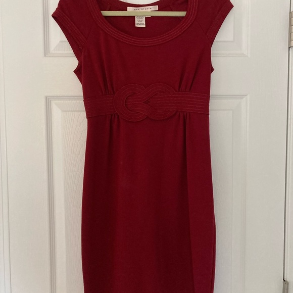 Empire Waist Red Cocktail Dress - Picture 1 of 4